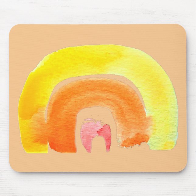 Orange Rainbow Liebe Mousepad (Vorne)