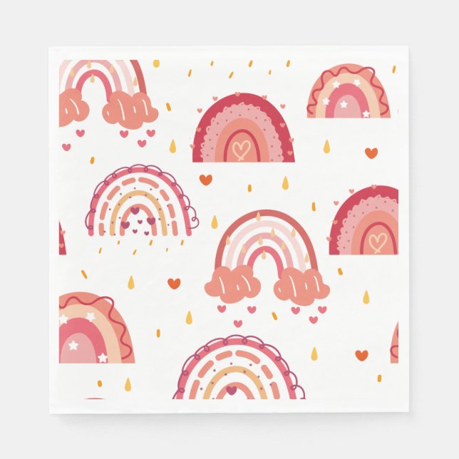 Orange Rainbow Serviette (Vorderseite)