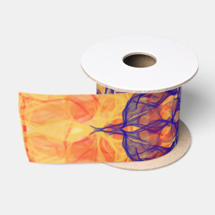 ORANGE RAUCH - Fraktal Art - Satin Ribbon Satinband
