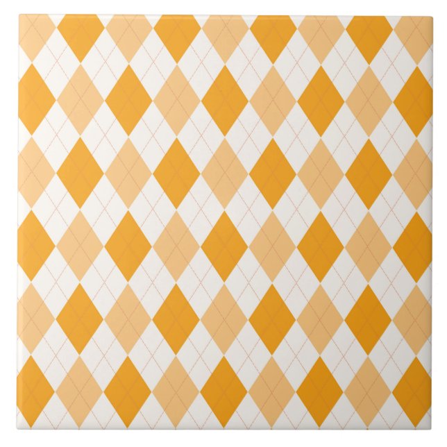 Orange Raute Fliese (Vorderseite)