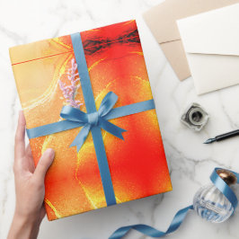 Orange Red Beige Yellow Yellow Abstrakt Geschenkpapier