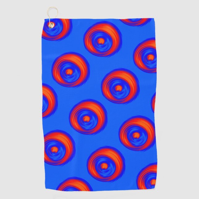 Orange Red Blue Golfhandtuch (Vorderseite)