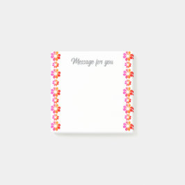 Orange Red Blume Post-it Klebezettel