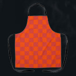 Orange Red Checkered Gingham Pattern Schürze<br><div class="desc">Orange Red Checkered Gingham Pattern</div>