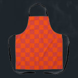 Orange Red Checkered Gingham Pattern Schürze<br><div class="desc">Orange Red Checkered Gingham Pattern</div>