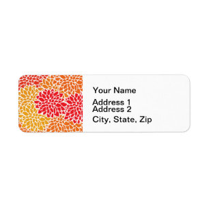 Orange Red Colorful Vintag 60er Blume