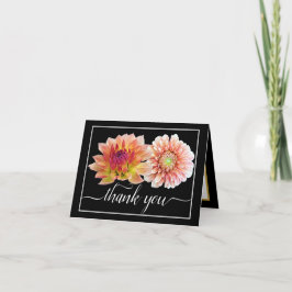 Orange Red Dahlias Hübsch Floral Bouquet Vielen Da Karte