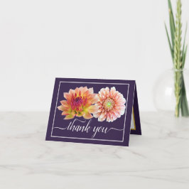 Orange Red Dahlias Hübsch Floral Bouquet Vielen Da Karte