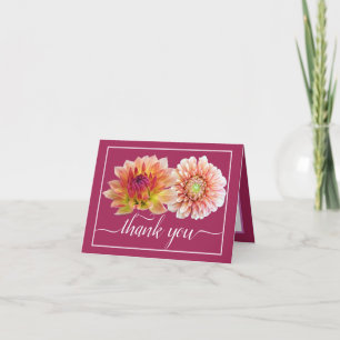 Orange Red Dahlias Hübsch Floral Bouquet Vielen Da Karte