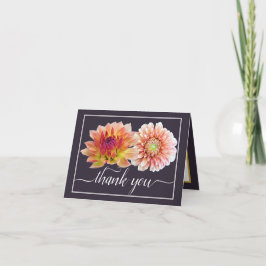 Orange Red Dahlias Hübsch Floral Bouquet Vielen Da Karte