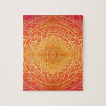 Orange Red Gold Mandala