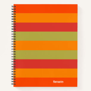 Orange Red Green Strip Personalisiert Yoga Mat Notizbuch