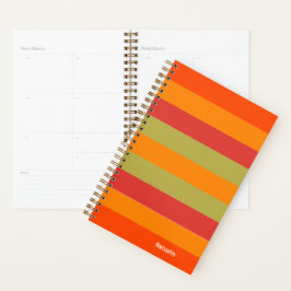 Orange Red Green Strip Personalisiert Yoga Mat Planer