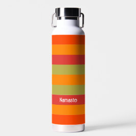 Orange Red Green Strip Personalisiert Yoga Mat Trinkflasche