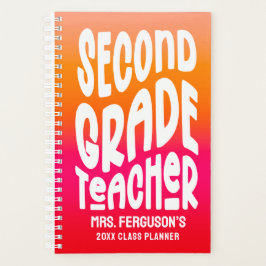 Orange Red Ombre, Lehrerin zweiter Klasse Planer