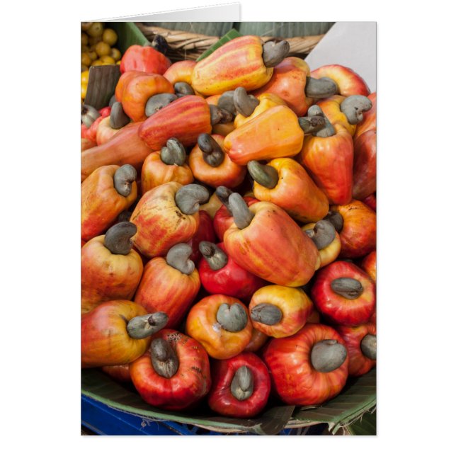 Orange Red Paprikaschoten Bauer Grußkarte (Vorne)