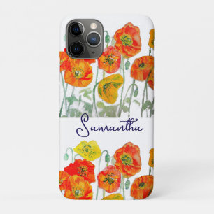 Orange Red Poppy Blume Pattern Girls Case-Mate iPhone Hülle
