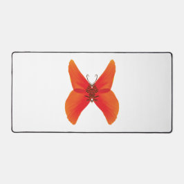 Orange Red Poppy Butterfly mit Ihrem Namen Schreibtischunterlage