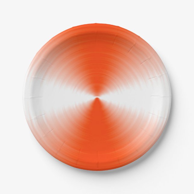Orange Red Radiant Contemporary Pappteller (Vorderseite)