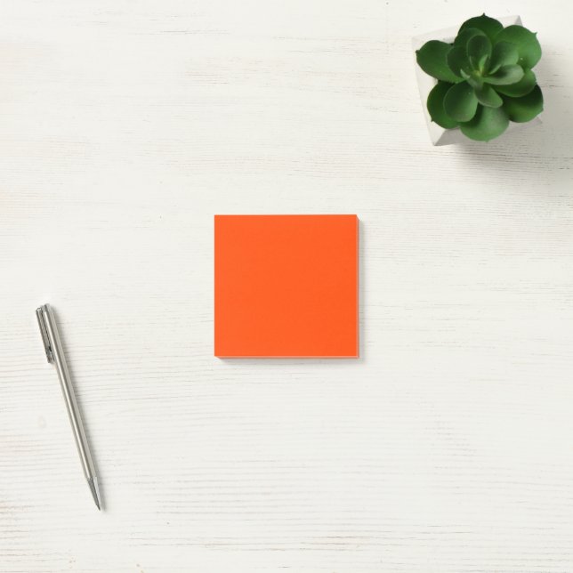 Orange Red Simple 3" x 3" Post-it Klebezettel (Büro)