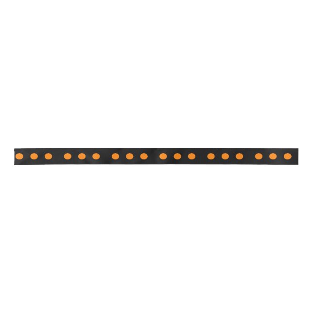 Orange Repetitive Dots Satinband (Vorderseite)