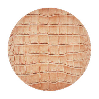 Orange Reptile Leder Textur Schneidebrett