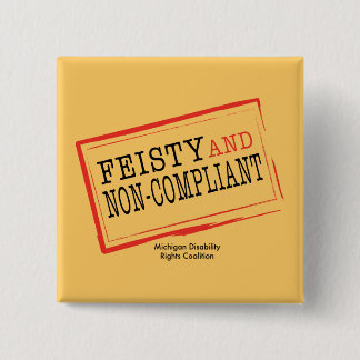 Orange resoluter Knopf Button