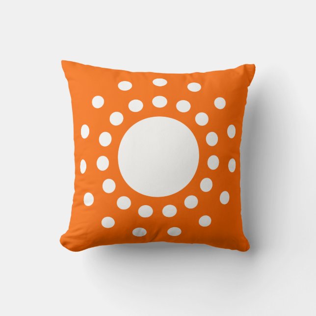 Orange Retro Amerikaner MoJo Kissen (Vorderseite)