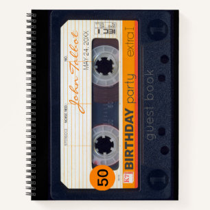 Orange Retro Audiotape 50e anniversaire Livre d'or