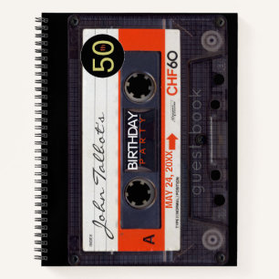 Orange Retro Audiotape 50e anniversaire Livre d'or