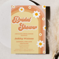 Orange Retro Daisy Blume Brautparty