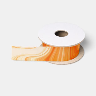 Orange Retro Fashion Liquid Swirl Niedlich und Gro Satinband