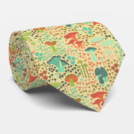 Orange Retro Mushroom Krawatte