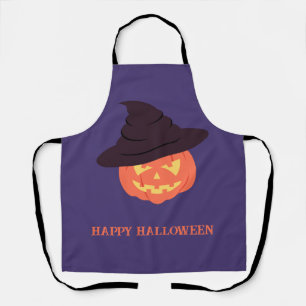 Orange Retro Pumpkin Halloween Schürze - Vintag