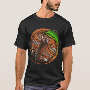 Orange Rezepte Fruit Lover Gesunde Vegane Frische  T-Shirt