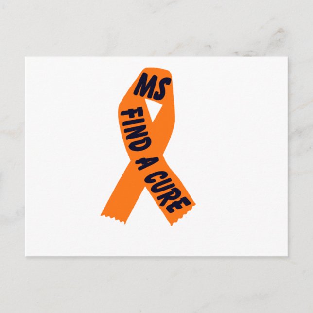 Orange Ribbon Awareness Postkarte (Vorderseite)