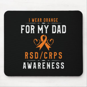 Orange Ribbon CRrsd Awareness for Vater Gift F Mousepad