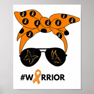 Orange Ribbon Krebs Krieger Bandana Unbrea Poster