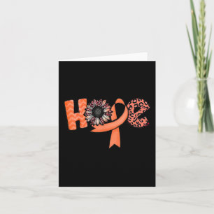 Orange Ribbon Leopard Sunflower Hope RSD CRPS Awar Karte