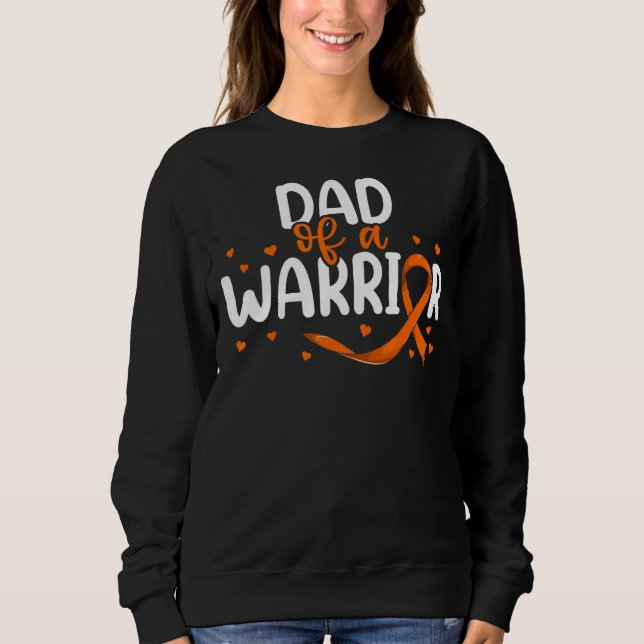 Orange Ribbon Leukemia Son Daughter Vater eines Kr Sweatshirt (Vorderseite)