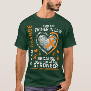 Orange Ribbon MS Vater im Gesetz Multiple Sklerose T-Shirt