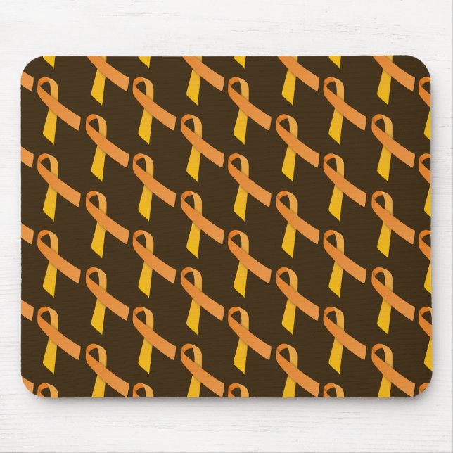 Orange Ribbons Tiled Pattern Mousepad (Vorne)