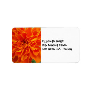 Orange Ringelblume Adressaufkleber