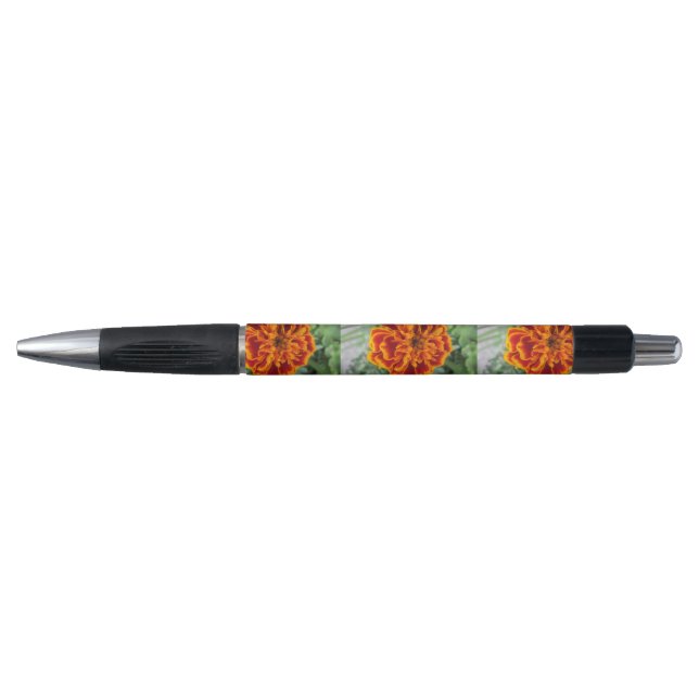 Orange Ringelblumen-Blume Kugelschreiber (Vorderseite)