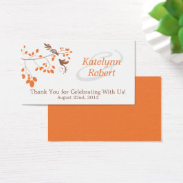 Orange Romance Gastgeschenk Hochzeit Tags