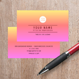 Orange rosa Abstrakte Namen und Logo für die Werbu Telefonnummerkarte