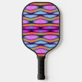 Orange, Rosa, lila und blau Zickzack Pickleball Schläger