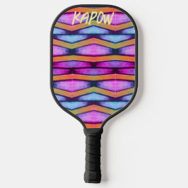 Orange, Rosa, lila und blau Zickzack Pickleball Schläger
