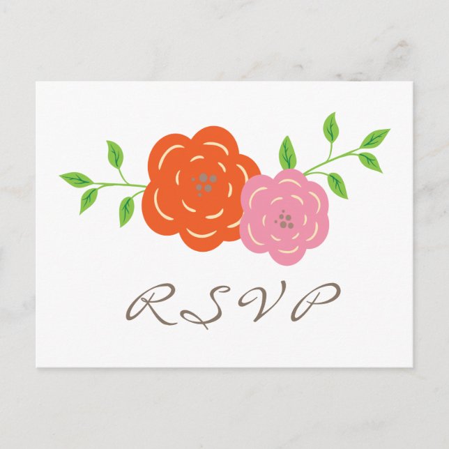 Orange rosa UAWG Postkarte im Blut (Vorderseite)