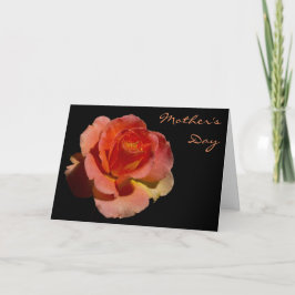 Orange Rose 2 Muttertag Karte